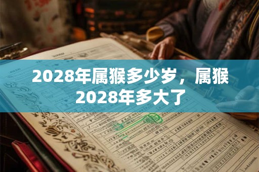 2028年属猴多少岁,属猴2028年多大了 2028年属猴多少岁,属猴2028年多大了