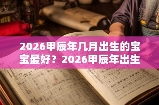 2026甲辰年几月出生的宝宝最好?2026甲辰年出生的宝宝起名宜忌 2026甲辰年几月出生的宝宝最好?2026甲辰年出生的宝宝起名宜忌