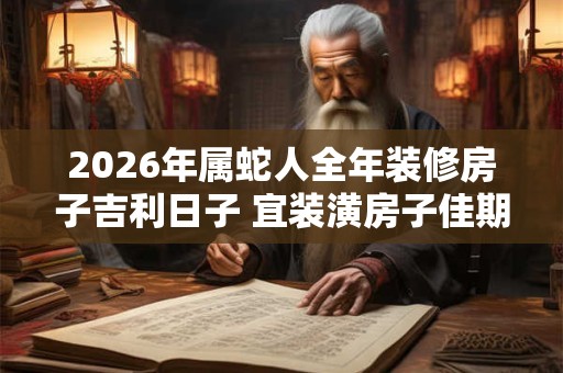 2026年属蛇人全年装修房子吉利日子 宜装潢房子佳期