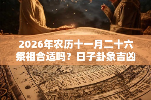 2026年农历十一月二十六祭祖合适吗?日子卦象吉凶? 2026年农历十一月二十六祭祖合适吗?日子卦象吉凶?