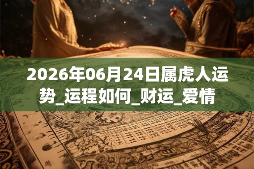 2026年06月24日属虎人运势_运程如何_财运_爱情
