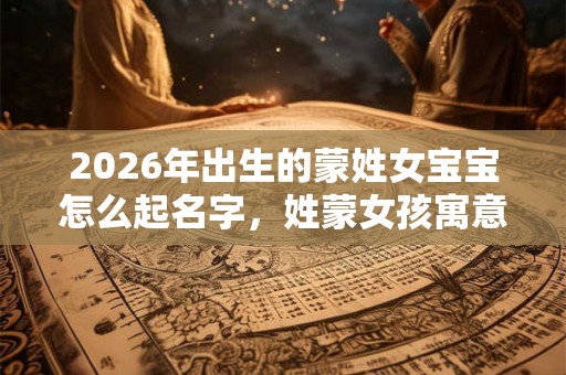 2026年出生的蒙姓女宝宝怎么起名字，姓蒙女孩寓意好的名字