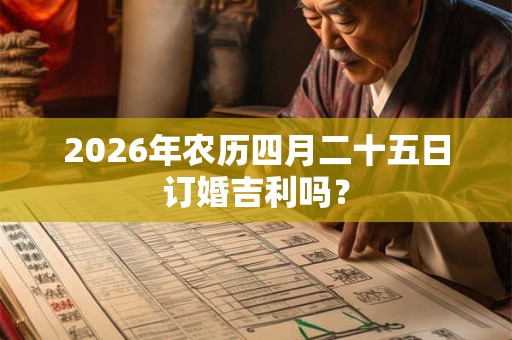 2026年农历四月二十五日订婚吉利吗？