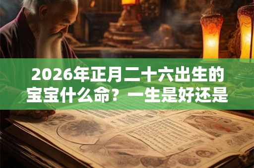 2026年正月二十六出生的宝宝什么命？一生是好还是坏？