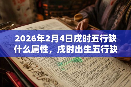 2026年2月4日戌时五行缺什么属性，戌时出生五行缺什么