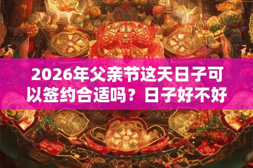 2026年父亲节这天日子可以签约合适吗？日子好不好？