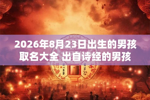 2026年8月23日出生的男孩取名大全 出自诗经的男孩名字