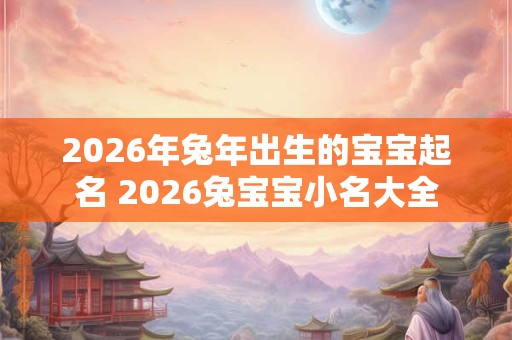 2026年兔年出生的宝宝起名 2026兔宝宝小名大全