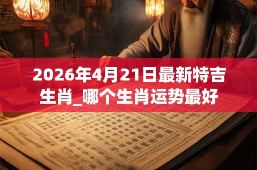 2026年4月21日最新特吉生肖_哪个生肖运势最好