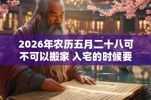 2026年农历五月二十八可不可以搬家 入宅的时候要开灶吗