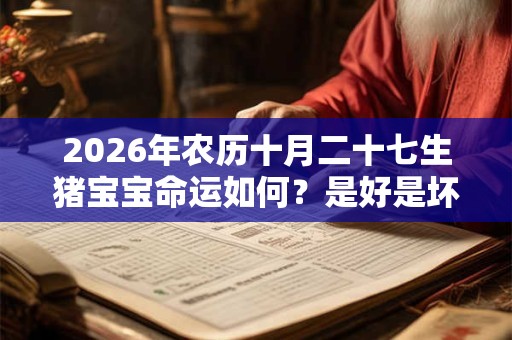 2026年农历十月二十七生猪宝宝命运如何?是好是坏? 2026年农历十月二十七生猪宝宝命运如何?是好是坏?