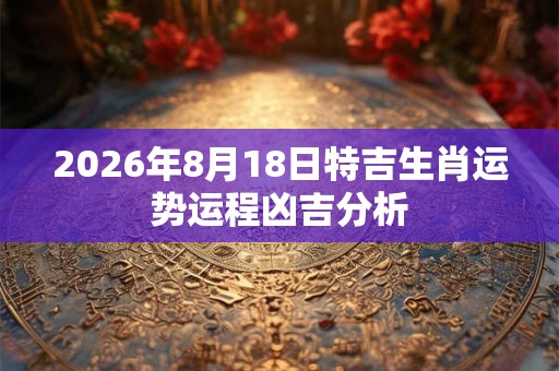 2026年8月18日特吉生肖运势运程凶吉分析