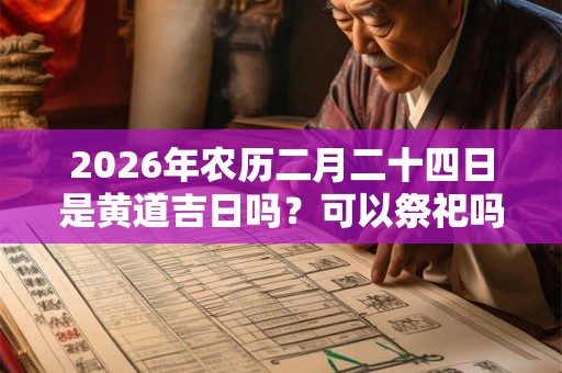 2026年农历二月二十四日是黄道吉日吗？可以祭祀吗？