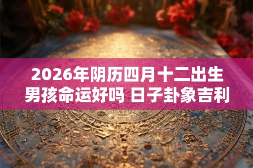 2026年阴历四月十二出生男孩命运好吗 日子卦象吉利吗