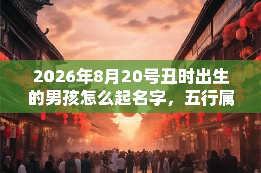 2026年8月20号丑时出生的男孩怎么起名字，五行属什么