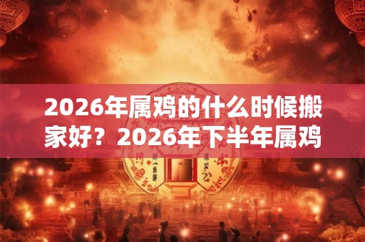 2026年属鸡的什么时候搬家好?2026年下半年属鸡搬家好日子 2026年属鸡的什么时候搬家好?2026年下半年属鸡搬家好日子