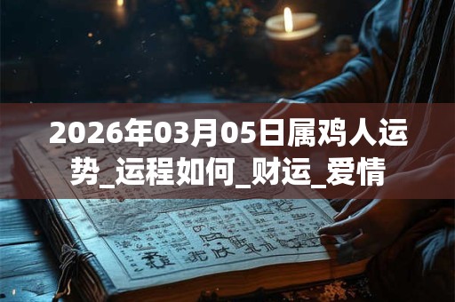 2026年03月05日属鸡人运势_运程如何_财运_爱情 2026年03月05日属鸡人运势_运程如何_财运_爱情