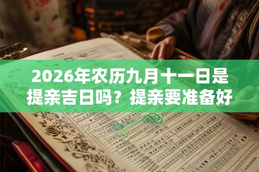 2026年农历九月十一日是提亲吉日吗？提亲要准备好什么？
