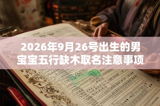 2026年9月26号出生的男宝宝五行缺木取名注意事项