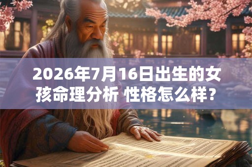 2026年7月16日出生的女孩命理分析 性格怎么样？