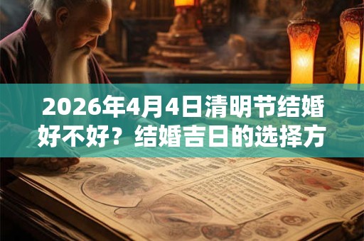 2026年4月4日清明节结婚好不好？结婚吉日的选择方法？