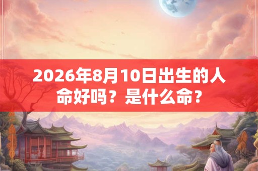 2026年8月10日出生的人命好吗？是什么命？