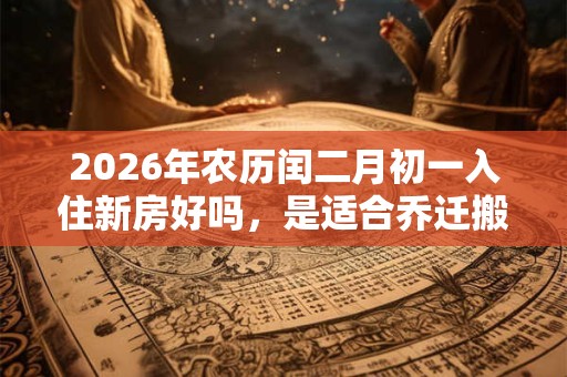 2026年农历闰二月初一入住新房好吗，是适合乔迁搬家的吉日吗？