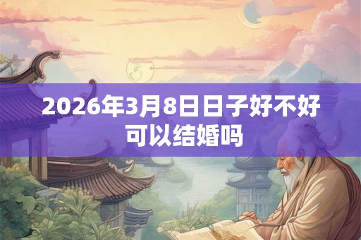 2026年3月8日日子好不好 可以结婚吗 2026年3月8日日子好不好 可以结婚吗