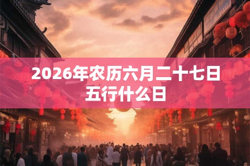 2026年农历六月二十七日五行什么日 2026年农历六月二十七日五行什么日