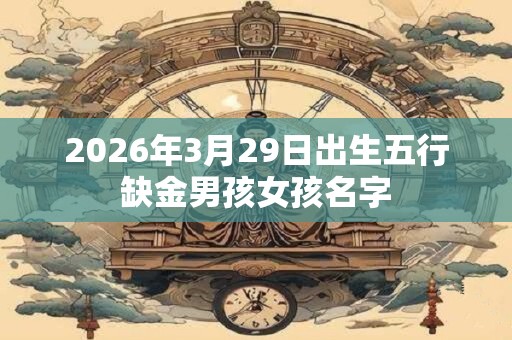 2026年3月29日出生五行缺金男孩女孩名字 2026年3月29日出生五行缺金男孩女孩名字