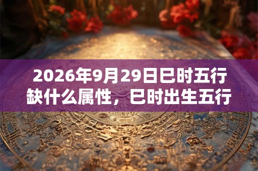 2026年9月29日巳时五行缺什么属性，巳时出生五行缺什么
