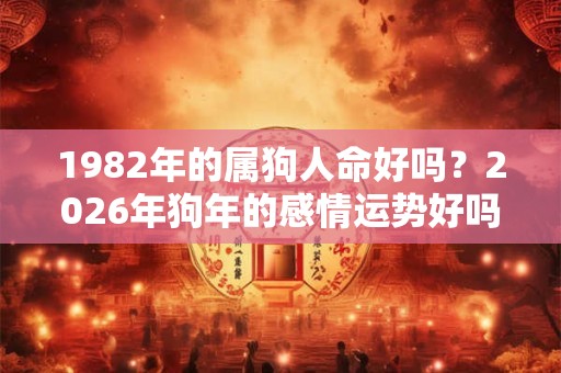 1982年的属狗人命好吗？2026年狗年的感情运势好吗？
