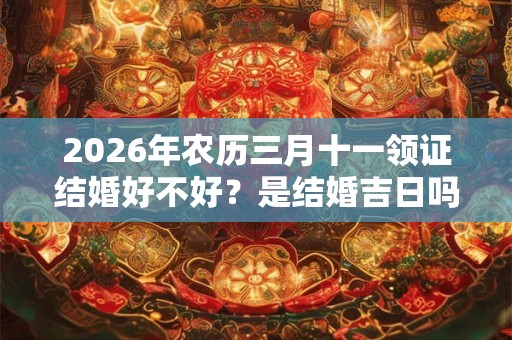2026年农历三月十一领证结婚好不好？是结婚吉日吗？