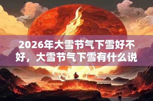 2026年大雪节气下雪好不好,大雪节气下雪有什么说法? 2026年大雪节气下雪好不好,大雪节气下雪有什么说法?