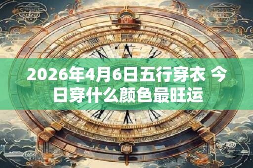 2026年4月6日五行穿衣 今日穿什么颜色最旺运