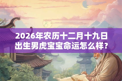 2026年农历十二月十九日出生男虎宝宝命运怎么样？好不好？