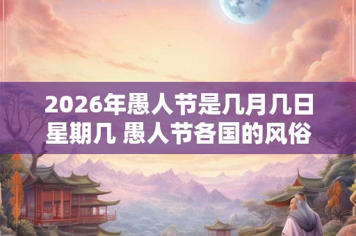 2026年愚人节是几月几日星期几 愚人节各国的风俗 2026年愚人节是几月几日星期几 愚人节各国的风俗