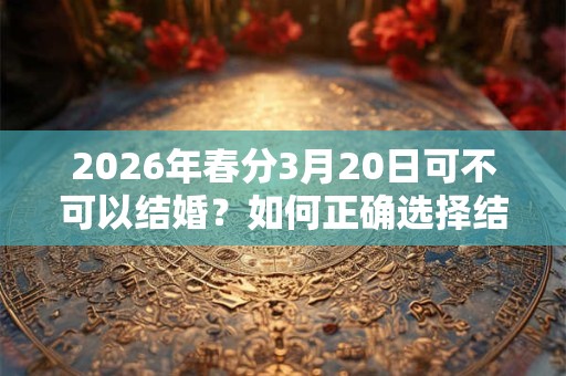 2026年春分3月20日可不可以结婚？如何正确选择结婚吉日？
