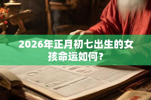 2026年正月初七出生的女孩命运如何？