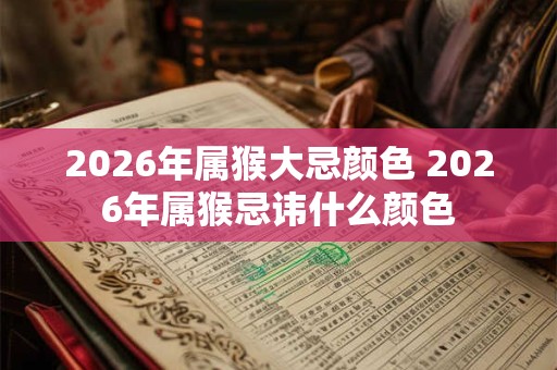 2026年属猴大忌颜色 2026年属猴忌讳什么颜色
