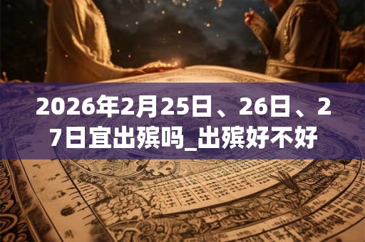 2026年2月25日、26日、27日宜出殡吗_出殡好不好