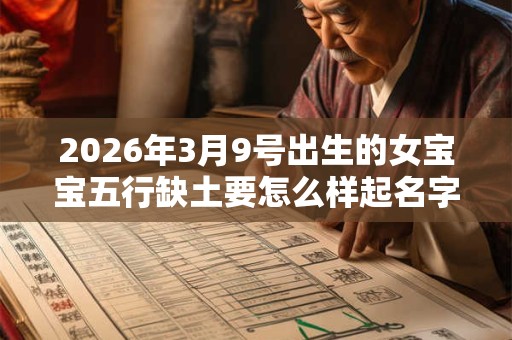 2026年3月9号出生的女宝宝五行缺土要怎么样起名字
