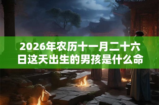 2026年农历十一月二十六日这天出生的男孩是什么命？
