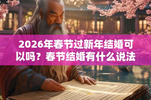 2026年春节过新年结婚可以吗?春节结婚有什么说法? 2026年春节过新年结婚可以吗?春节结婚有什么说法?