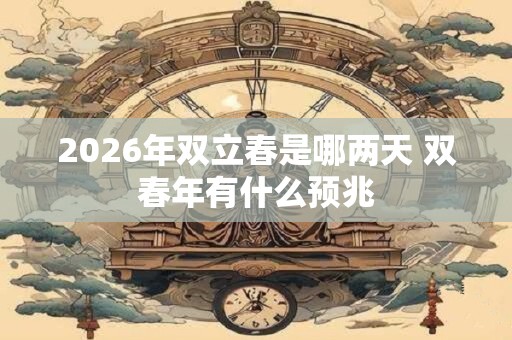 2026年双立春是哪两天 双春年有什么预兆