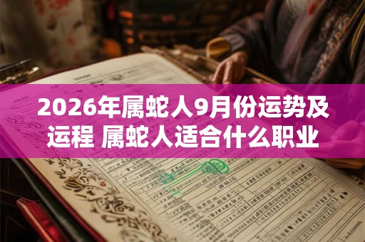2026年属蛇人9月份运势及运程 属蛇人适合什么职业