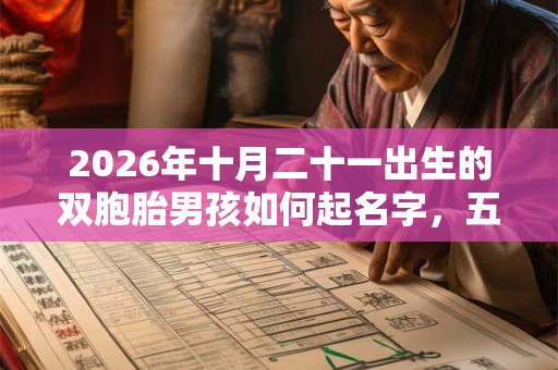 2026年十月二十一出生的双胞胎男孩如何起名字，五行属什么