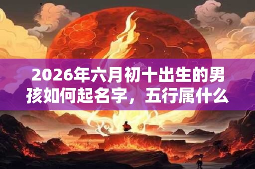 2026年六月初十出生的男孩如何起名字,五行属什么 2026年六月初十出生的男孩如何起名字,五行属什么