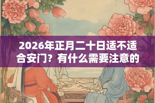 2026年正月二十日适不适合安门？有什么需要注意的？