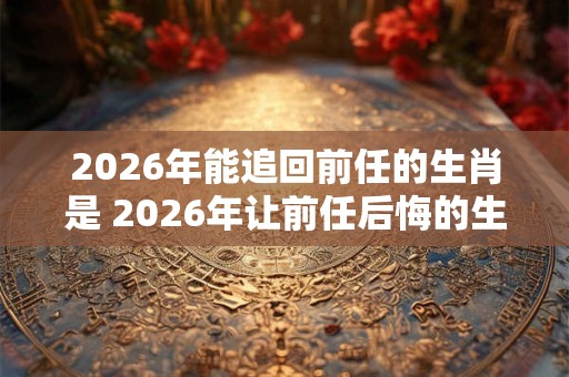 2026年能追回前任的生肖是 2026年让前任后悔的生肖